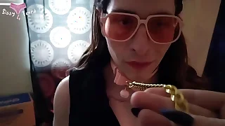 Crossdressing Doggie Plays at My Trotters